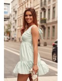 Frumoasa rochie cu decolteu plic, menta PR3196 - Magazin online - Boutique